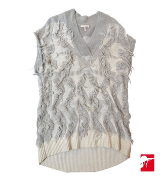 Rebecca Taylor fringed long sweater vest