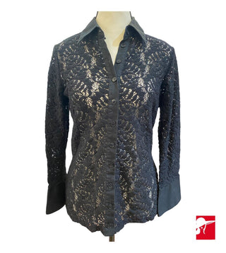 Anne Fontaine lace and stretch blouse size 42/US 6-8