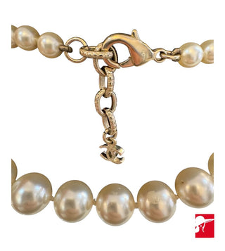Chanel pearl and crystal CC necklace