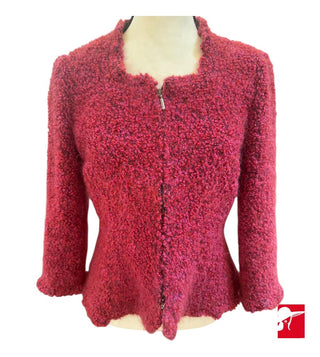 Armani Collezioni boucle zip front jacket size 8