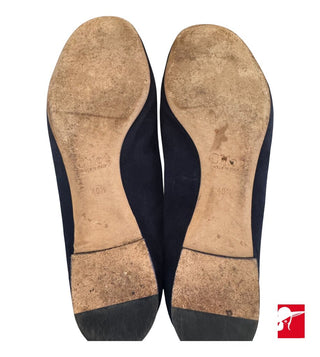 Chloe Lauren suede scallop ballet flats size 40.5/US 10.5