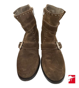 Jimmy Choo Blyss suede moto booties size 41/US 10