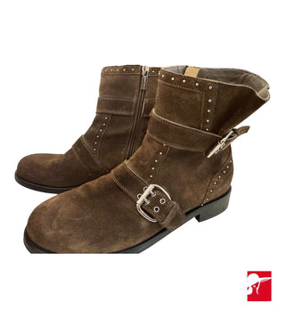 Jimmy Choo Blyss suede moto booties size 41/US 10