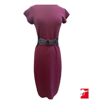 St. John vintage knit cap sleeve dress w/belt size 4