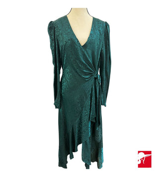 Intermix silk blend wrap style midi dress size 10