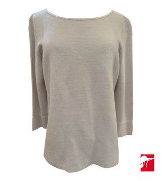 Eileen Fisher silk/cottton knit top size M