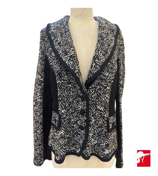 St. John Couture tweed metallic knit blazer size 8