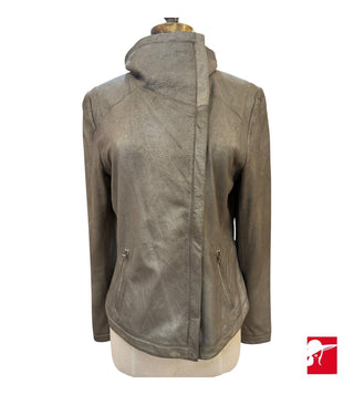 Elie Tahari Natalie leather jacket size M