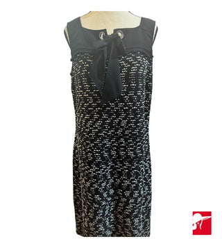 St. John tweed bow tie front dress size 10