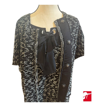 St. John tweed bow tie front dress size 10