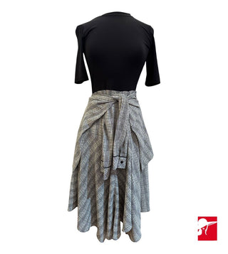 Maje tied shirt effect midi dress size 2