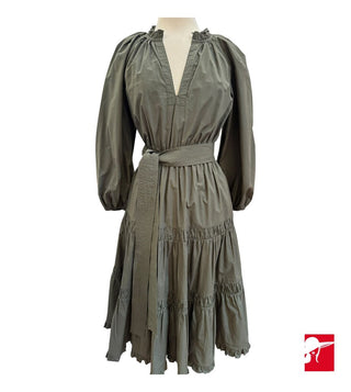 Ulla Johnson belted v-neck midi dress size 4