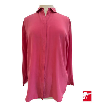 Lafayette 148 silk button front blouse size M/12-14