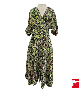 Aje serpentine print belted midi dress size 4