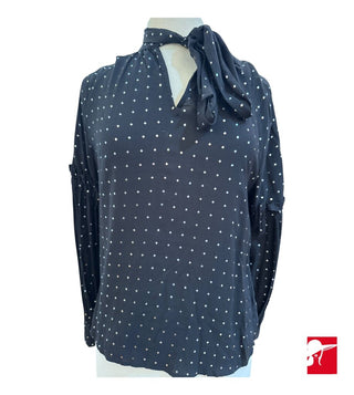 Munthe silver squares blouse NWT size 34/size 2