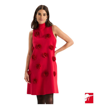 Tyler Boe Cleo Ponte Satin trim dress NEW size S