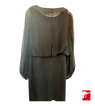 St. John knit and sequin illusion dress