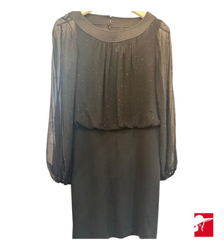 St. John knit and sequin illusion dress