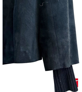 Akris suede jacket w/removable collar/cuffs size 6