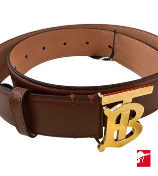 Burberry leather TB belt NWT size S