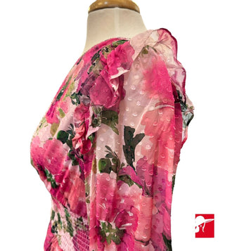 Shoshanna smocked waist maxi dress NWT