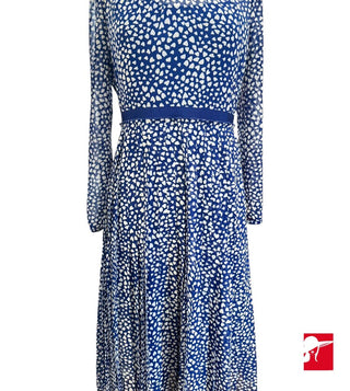 LK Bennett Avery heart print midi dress size 8