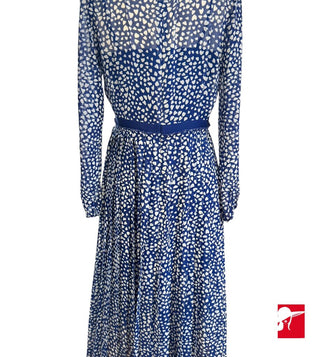 lk bennett midi dress Boyd Lilac and Red Cherry Blossom Print Silk Jacquard Dress Purple 6