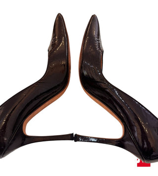 Manolo Blahnik patent pumps size 36.US 6