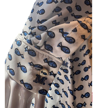 Max Mara a line silk print midi dress