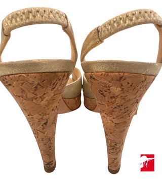 Oscar de la Renta cork platform sandals size 36/6