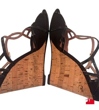 Prada strappy wedge sandals