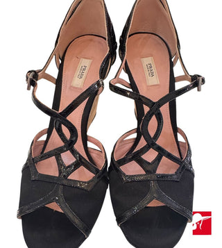 Prada strappy wedge sandals