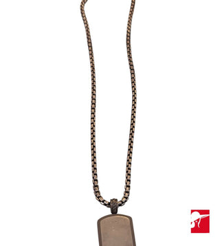 David Yurman sterling silver men's dog tag necklace