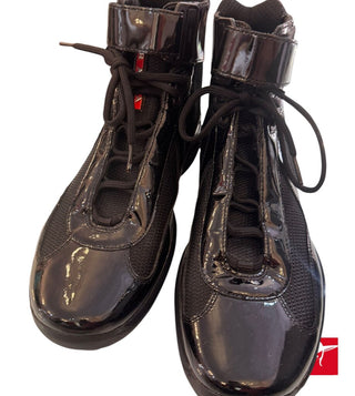 Prada patent technical men's high tops size 37/8