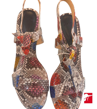 Alexandre Birman snakeskin wedge sandals NEW size 38