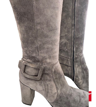 Roger Vivier suede side buckle boots size 37.5