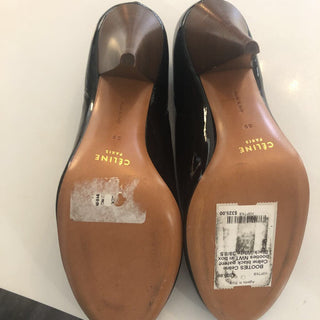 Celine Paris black patent booties NWT in box
