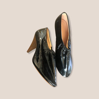 Celine Paris black patent booties NWT in box