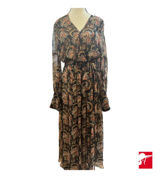 Oscar de la Renta silk midi floral dress