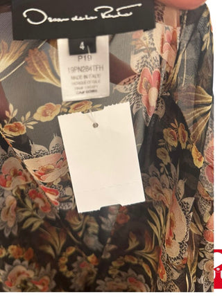 Oscar de la Renta silk midi floral dress