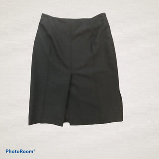 Akris crepe side vent skirt