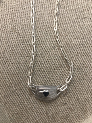 Dragon Bee silverplate mask charm necklace NEW