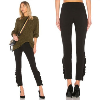 IRO Fholan ruffled ponte slim-leg pants