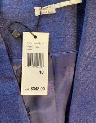 Leon Max lined portrait neck blazer NWT size 10