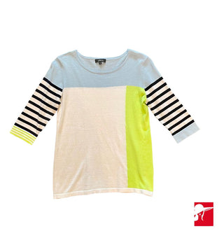 Pure Amici cotton crewneck pullover blue/green NWT size XL