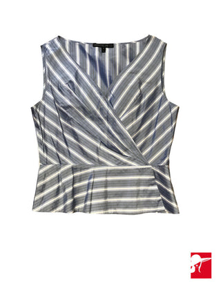 Lafayette 148 silk v-neck blouse size 12