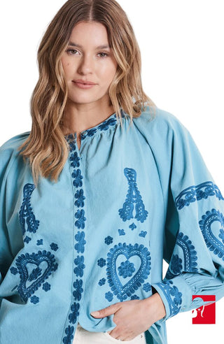 Tyler Boe Lauren Embroidered top NEW size S